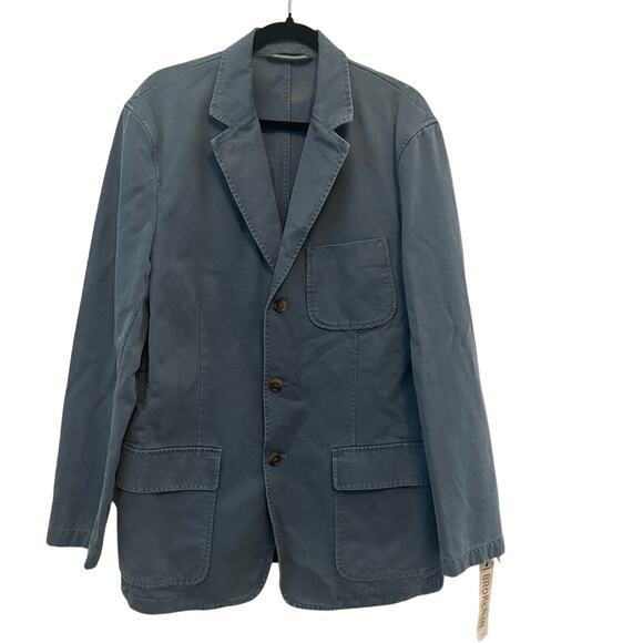 JCrew Men's Broken-In Blazer Blue Chambray Blue Large - Picture 1 of 7